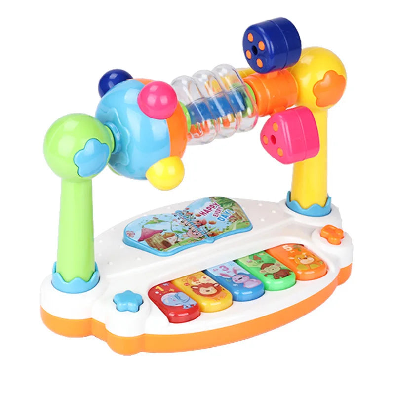 Baby Piano Toys Kids Rotating Music Piano Keyboard with Light Sound, Musical Toys .