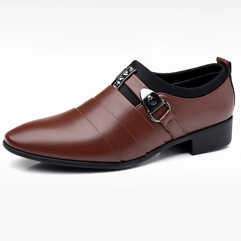 Men’s Classic Leather Oxfords | Slip-On Formal Dress Shoes