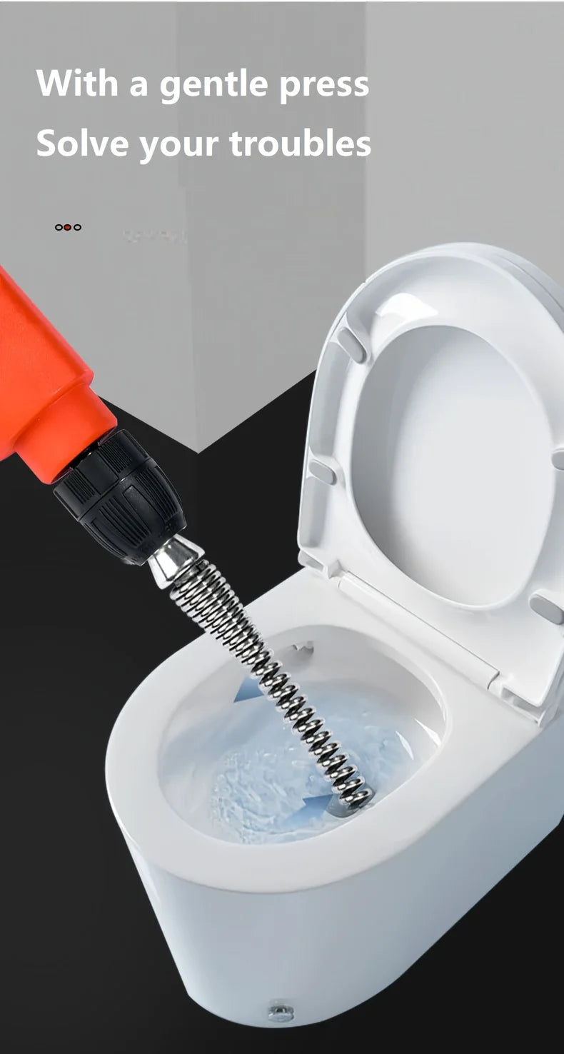 Heavy-Duty Electric Drain Cleaner Spring Tube Dredger Household Plumbing Unclogs Toilets Sinks Kitchen Bathroom Cleaning Tools