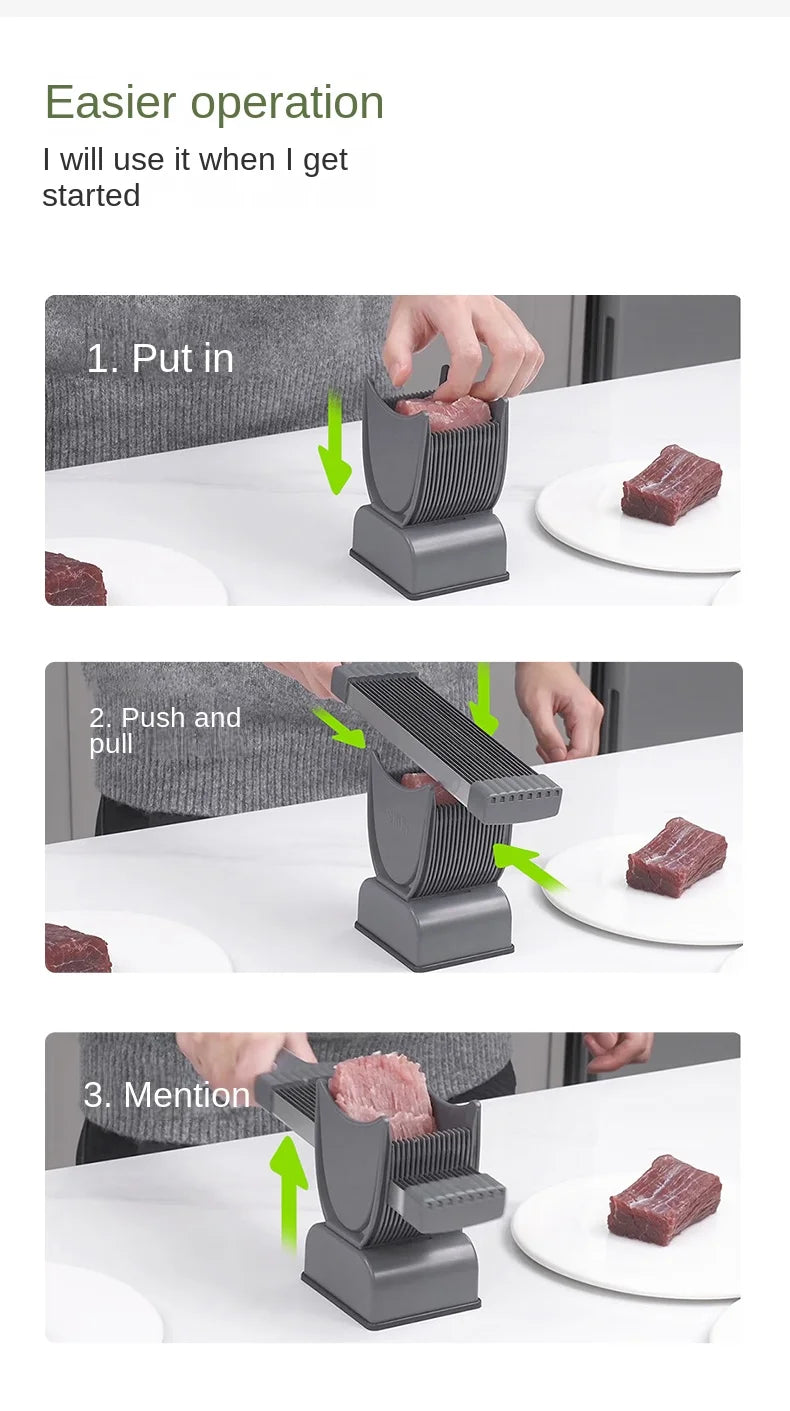 Manual Meat Slicer Non electric Cleaver Kitchen Knife Set For Fresh or Freeze Meat Slicing Shredding Meat Cutter For Beef