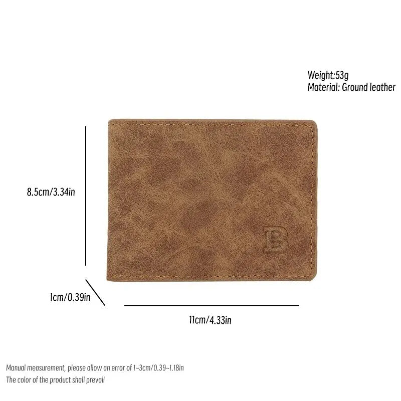 Men’s Wallet Simple and Short Wallet Large Capacity Multi Card Slot.