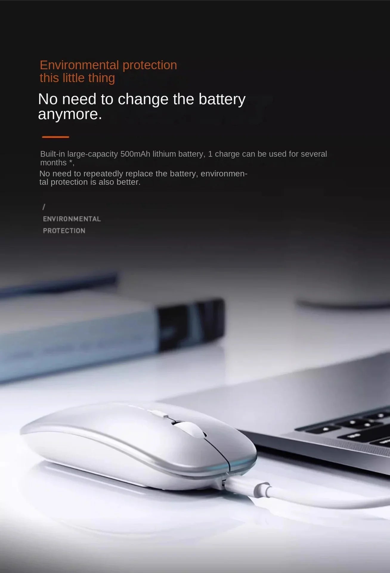 Wireless Mouse For Laptop PC Bluetooth Rechargeable Mouses Computer Silent Mice USB mouse Ergonomic Gaming Mouse For Xiaomi Pad