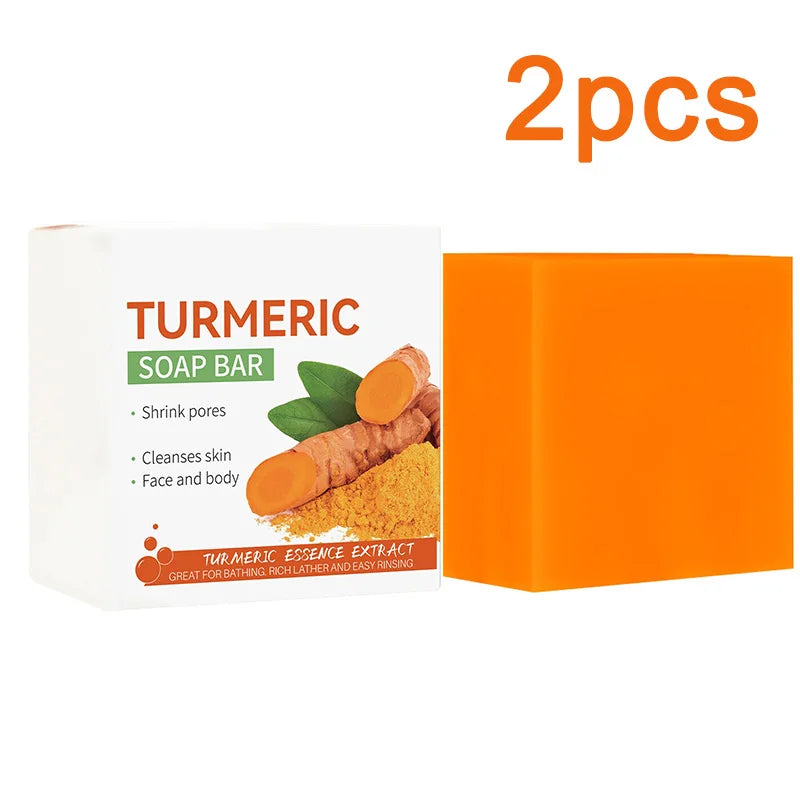 Hand Made Turmeric Soap Tender Skin Care Beauty.