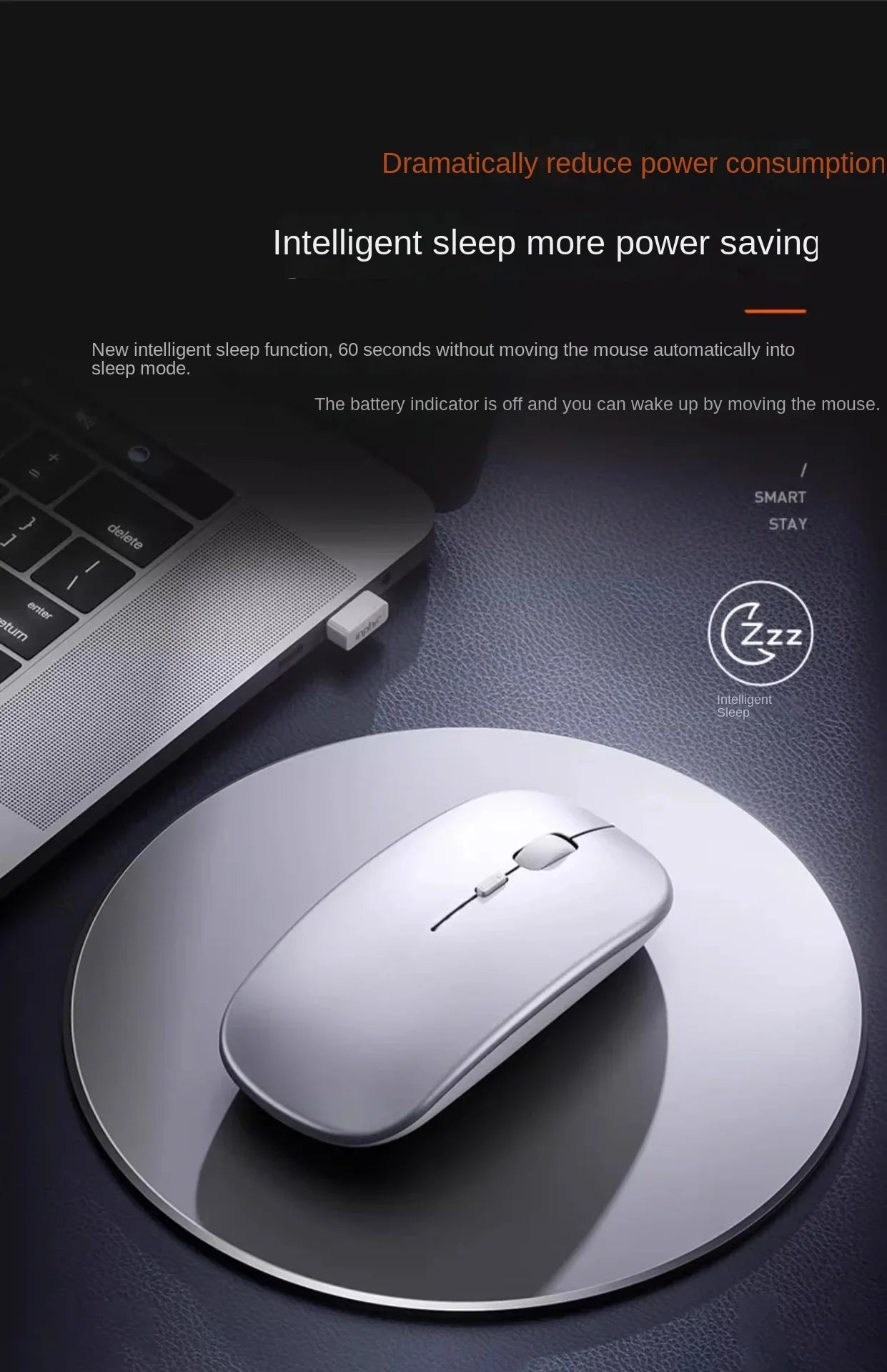 Wireless Mouse For Laptop PC Bluetooth Rechargeable Mouses Computer Silent Mice USB mouse Ergonomic Gaming Mouse For Xiaomi Pad