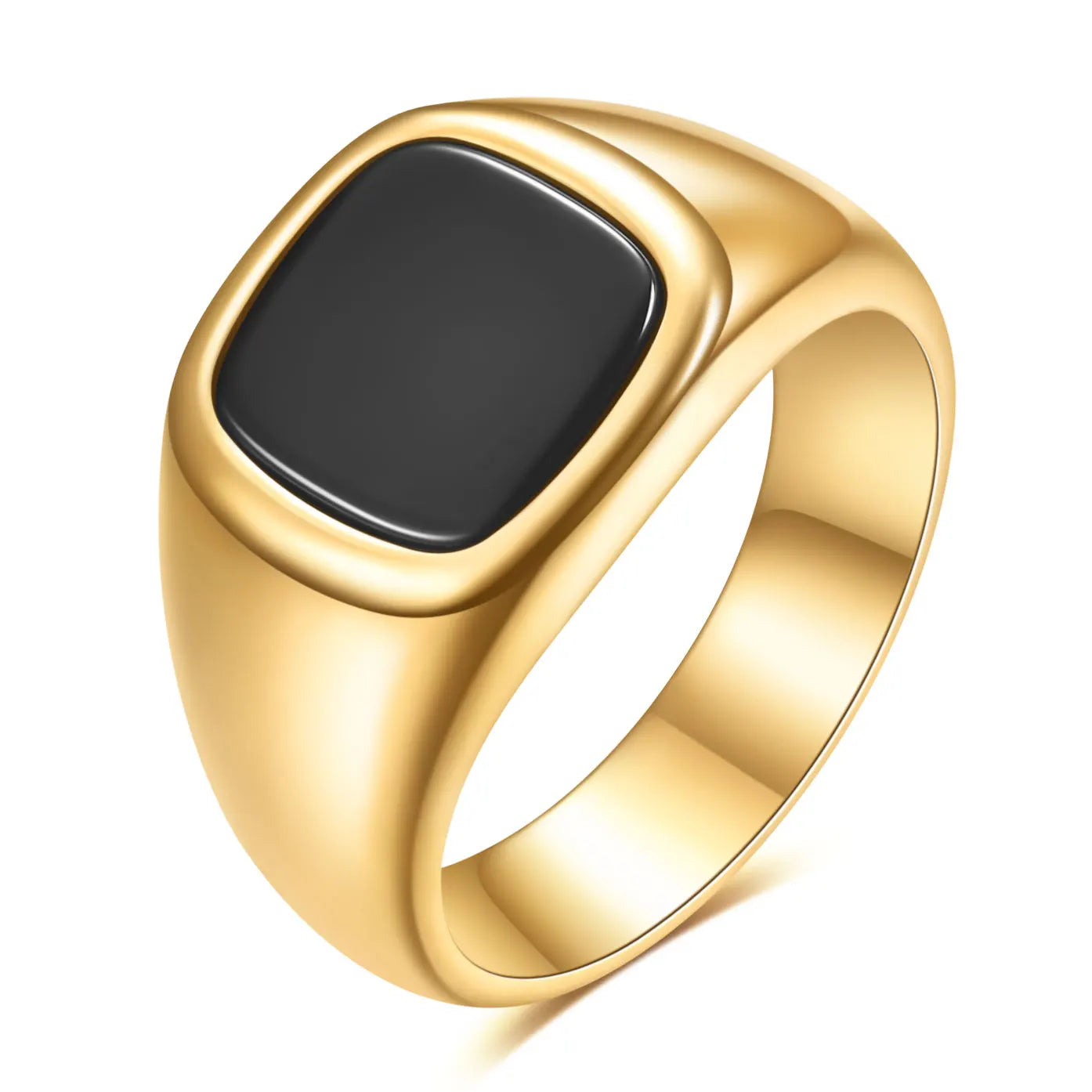 Vintage geometric square 12MM diamond set stainless steel ring Ring with all fashion couples jewelry gift