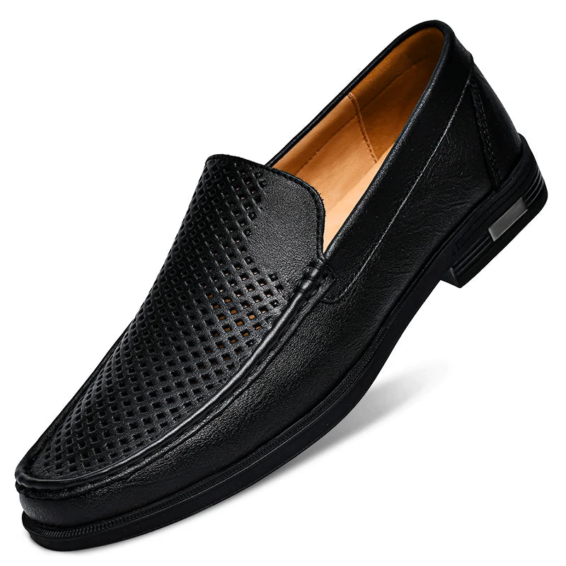 Men’s Genuine Leather Loafers | Formal Slip-On Dress & Casual Shoes