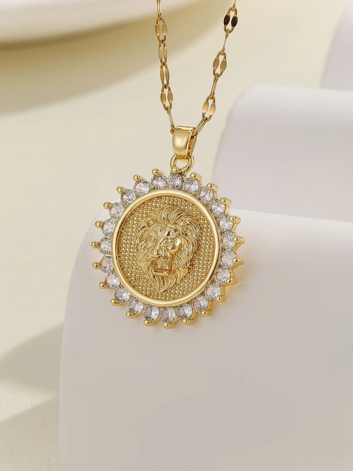European and American personalized design with micro inlaid zircon Santa Maria series necklaces in colorful religious fashion