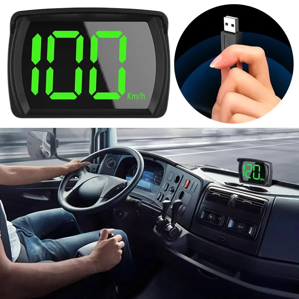 Car Head Up HUD Display GPS Speedometer Speed KMH Digital HUD GPS+Beidou Dual Chipsets For All Cars Trucks Electronics