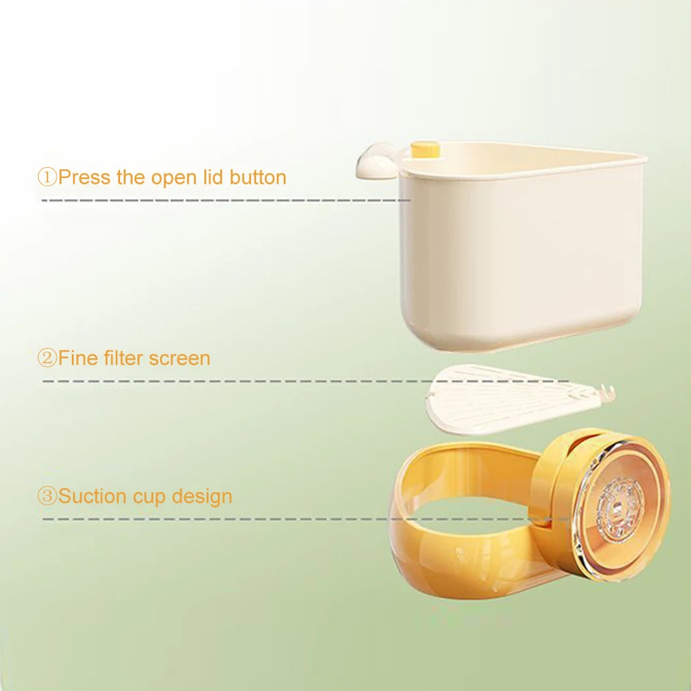 Corner Sink Strainer | Suction Cup Sink Corner Rack | Sinks Trash Waste Catcher | Press Automatic Dumping Sinks Drainer Basket