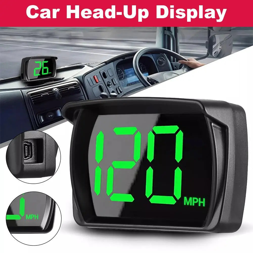Car Head Up HUD Display GPS Speedometer Speed KMH Digital HUD GPS+Beidou Dual Chipsets For All Cars Trucks Electronics