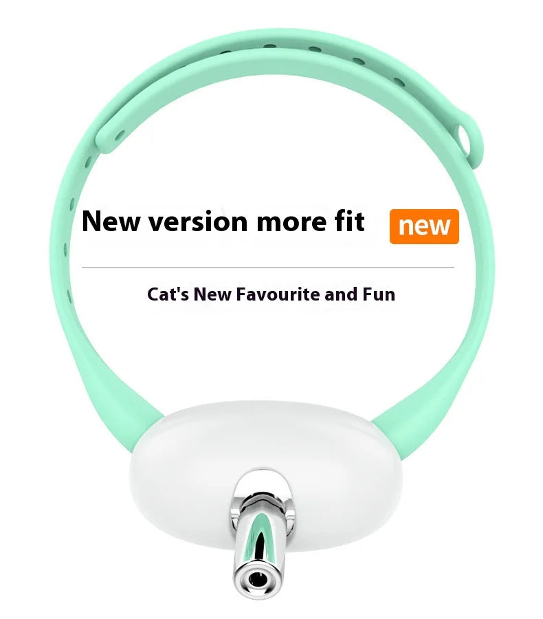 Cat Collar Laser Toy with Red Light, Interactive Cat Laser Toy for Bored Indoor Cats, Rechargeable Electric Laser Collar Toy