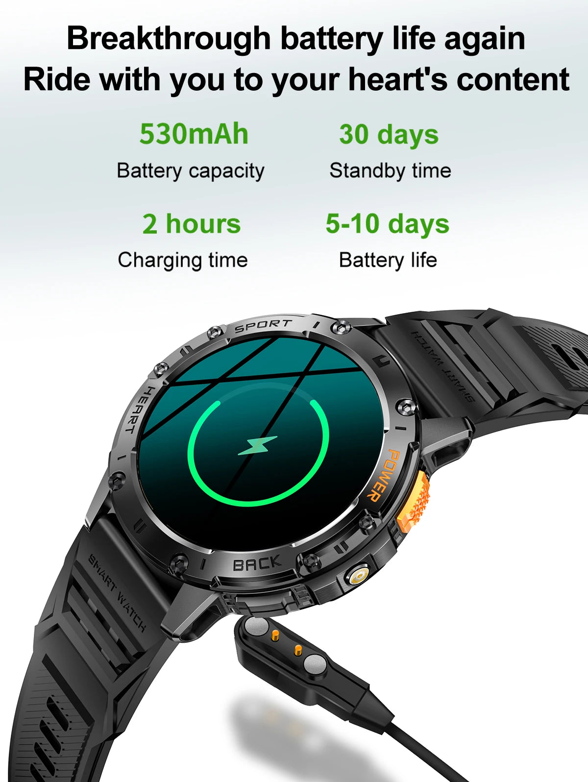 AMOLED Smart Watch for Men with Fitness Tracker.