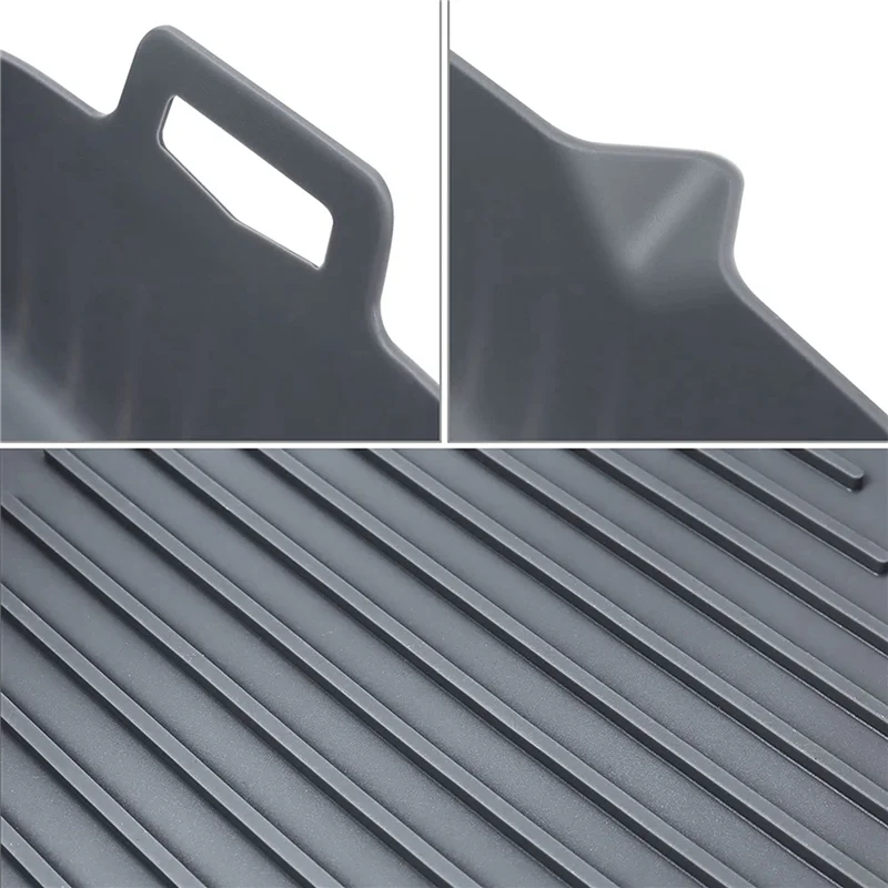 ABUN-4Pcs Large Air Fryer Silicone Liner Pot Reusable Air Fryer Basket Heat Resistant Non-Stick Air Fryer Liners Mats Bowl