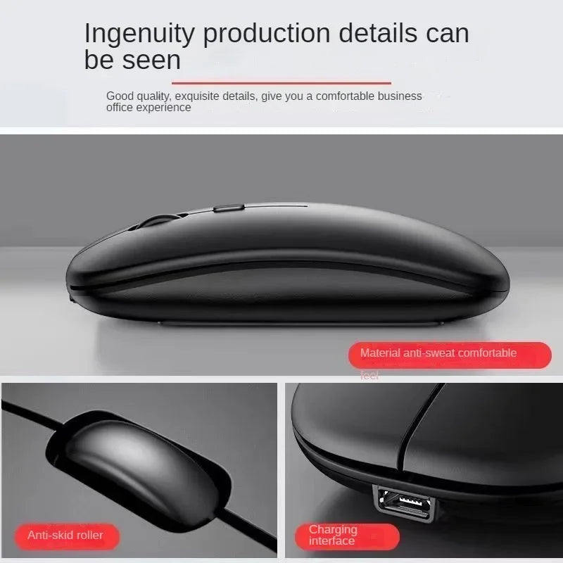 Wireless Mouse For Laptop PC Bluetooth Rechargeable Mouses Computer Silent Mice USB mouse Ergonomic Gaming Mouse For Xiaomi Pad