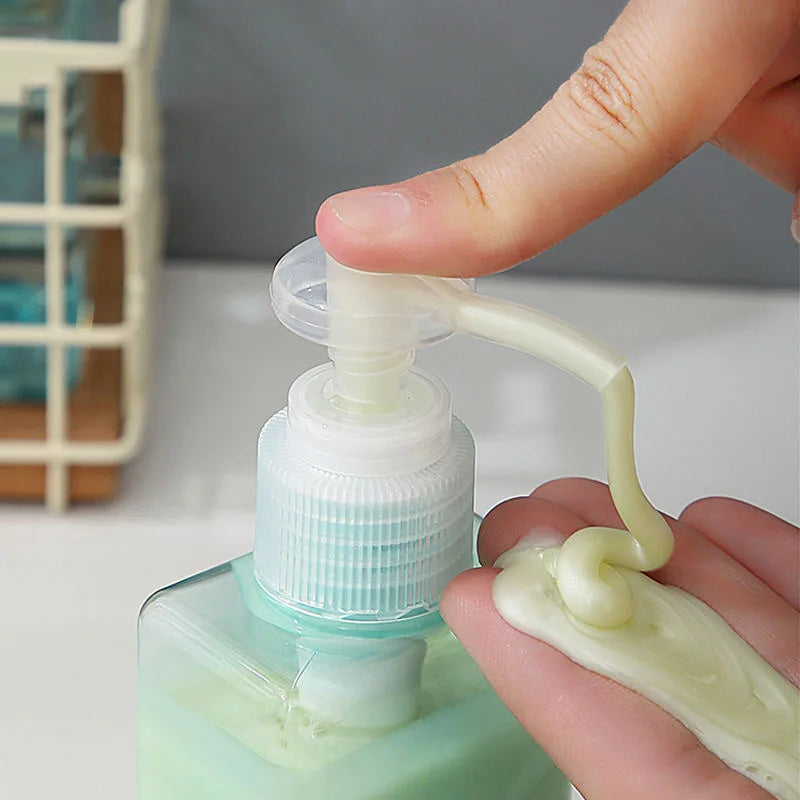 100-650ml Square Bathroom Soap Dispensers Refillable Shampoo Shower Gel Holder Portable Travel Dispenser Empty Bath Pump Bottle