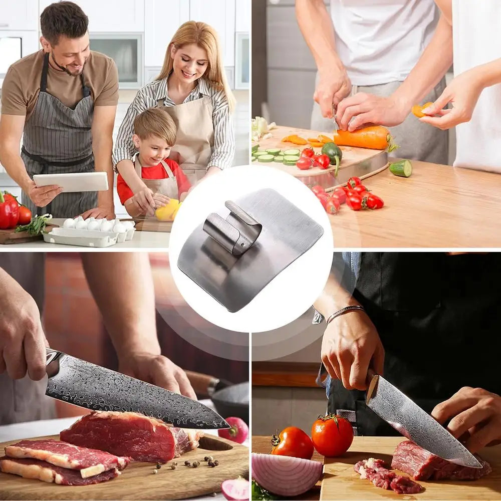 1pcs Stainless Steel Finger Guard Cutting Shiel Adjustable Vegetable Cutting Thumb Guard Finger Protector Tools Kitchen Gadget