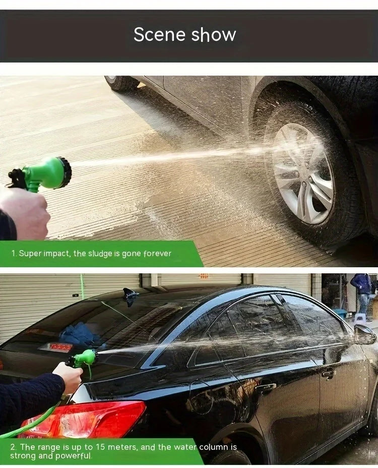 1 Roll, Expandable Garden Hose 100ft, Universal Head, Triple Length, Durable, No Battery Required, Multi-Use For Gardening