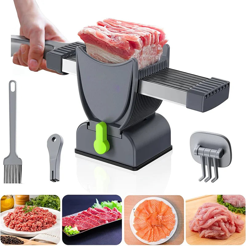 Manual Meat Slicer Non electric Cleaver Kitchen Knife Set For Fresh or Freeze Meat Slicing Shredding Meat Cutter For Beef