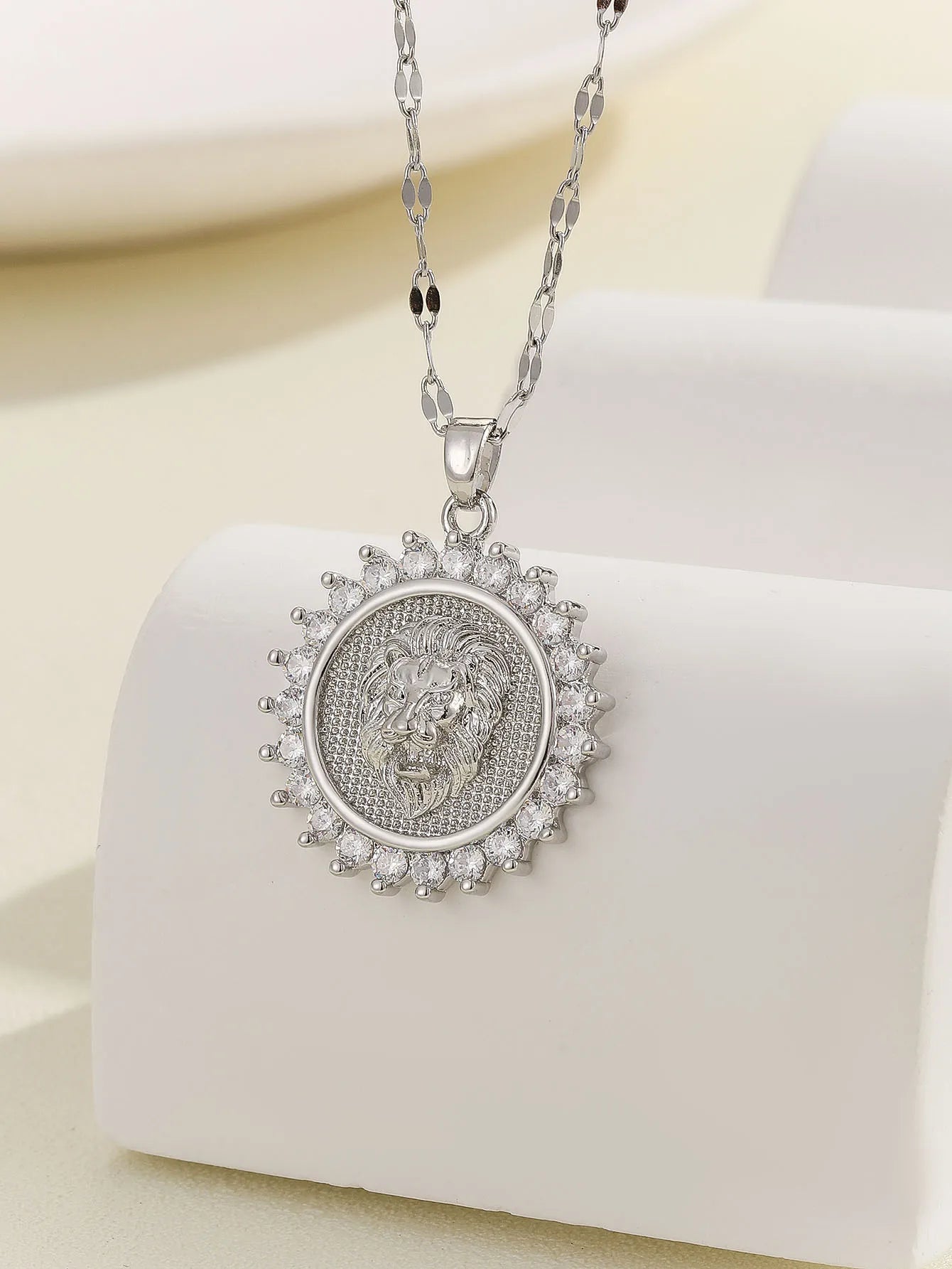 European and American personalized design with micro inlaid zircon Santa Maria series necklaces in colorful religious fashion