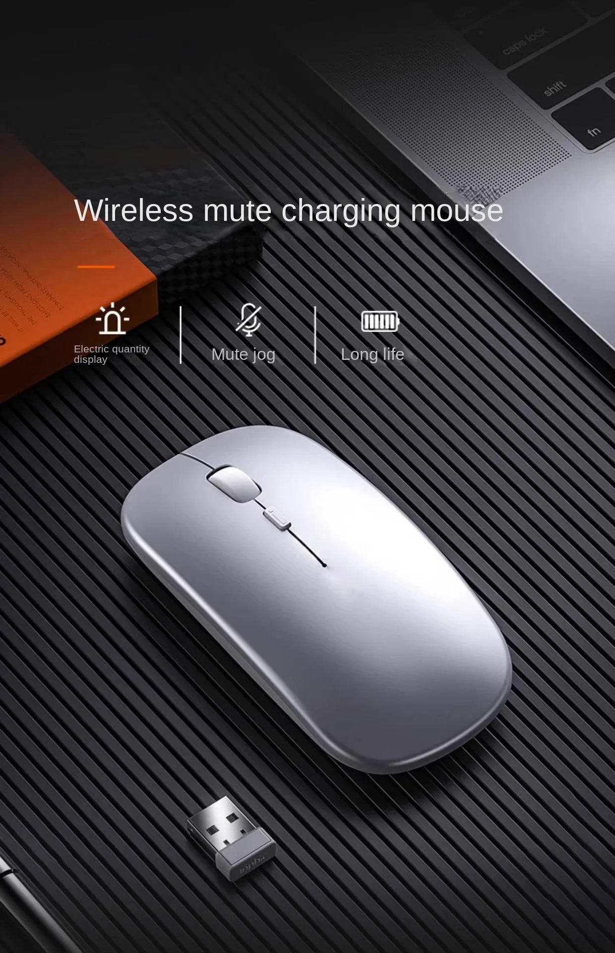 Wireless Mouse For Laptop PC Bluetooth Rechargeable Mouses Computer Silent Mice USB mouse Ergonomic Gaming Mouse For Xiaomi Pad
