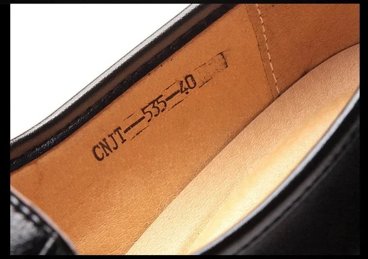 Men’s Leather Loafers | Luxury Formal Slip-On Dress Shoes Black