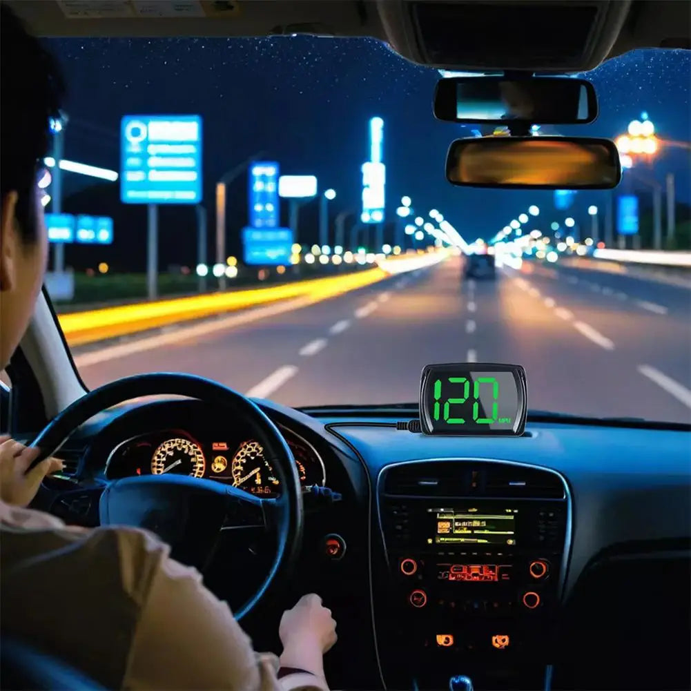 Car Head Up HUD Display GPS Speedometer Speed KMH Digital HUD GPS+Beidou Dual Chipsets For All Cars Trucks Electronics