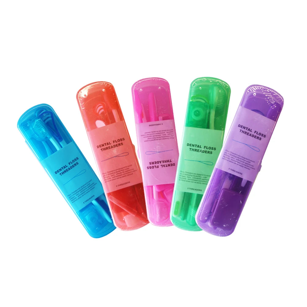 1box 8Pcs Orthodontic Oral Care Cleaning Braces Dental Teeth Kits Toothbrush Foldable Dental Mirror Interdental Brush Cleaning S