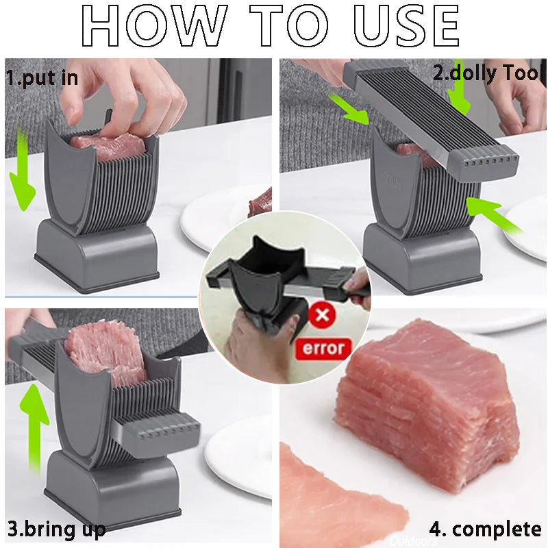 Manual Meat Slicer Non electric Cleaver Kitchen Knife Set For Fresh or Freeze Meat Slicing Shredding Meat Cutter For Beef