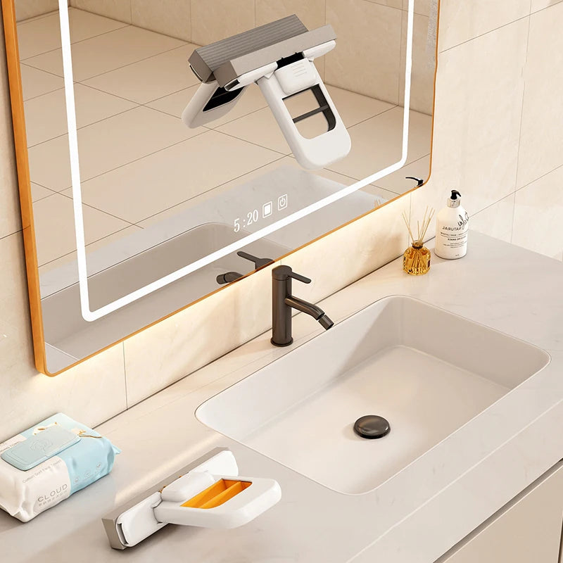 Dual-use Small Cotton Mop Household Desktop Wet And Dry Water Spray Mini Handheld Mop Free Hand Washing Cleaning Indoor