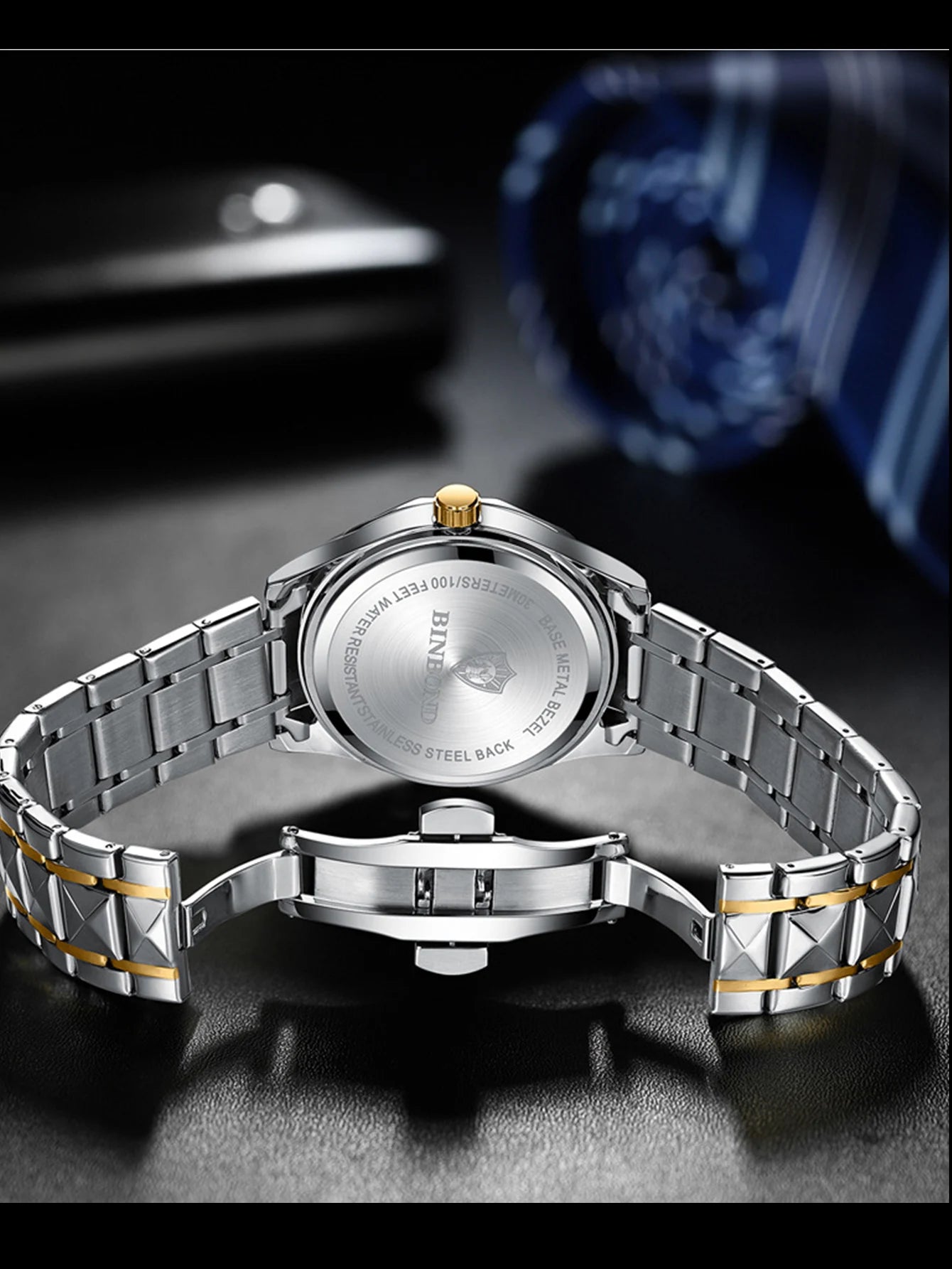 BINBONG Women Luxury Fashion Watches, Waterproof Luminous Date Stainless Wristwatch