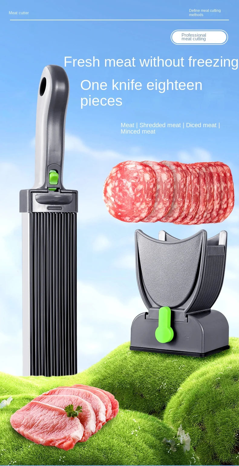 Manual Meat Slicer Non electric Cleaver Kitchen Knife Set For Fresh or Freeze Meat Slicing Shredding Meat Cutter For Beef
