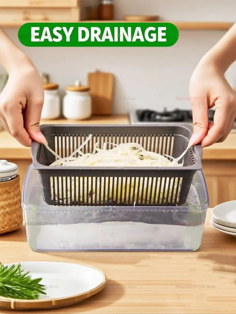 14/16 Pieces Set Vegetable Chopper Multifunctional Fruit Slicer Manual Food Grater Cutter With Container Chopper Kitchen Stuff