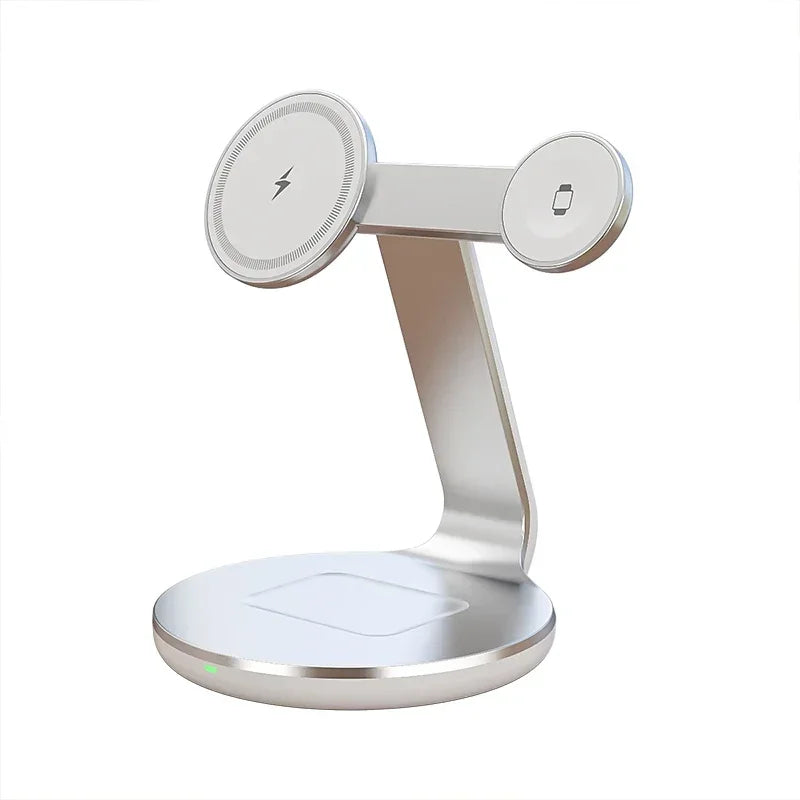 30W 3-in-1 Magnetic Wireless Charger Stand – Fast Charging Station for MagSafe iPhone 16/15/14/13 Pro Max, Apple Watch 8/7 & AirPods Pro