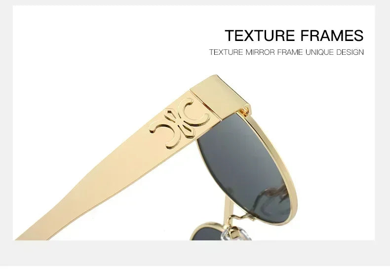Luxury Metal Brand Sunglasses for Men and Women Unisex Designer Fashion Sunglasses